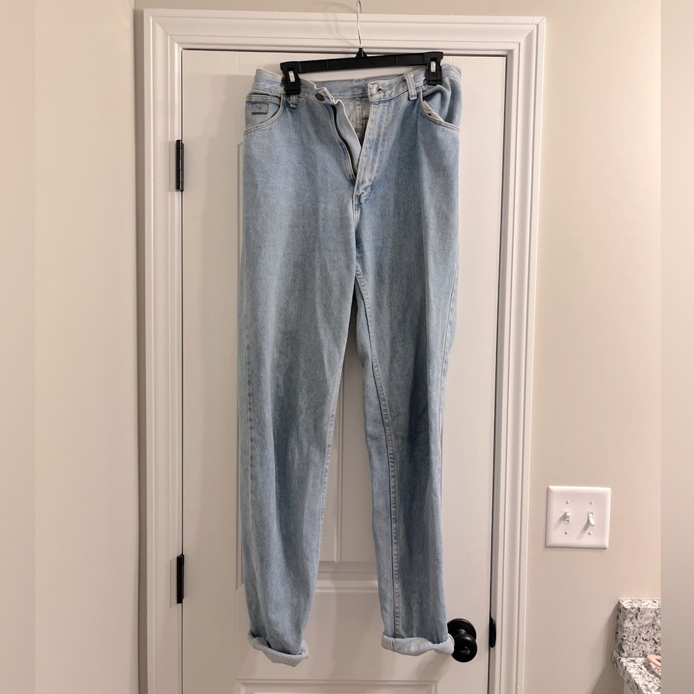 VINTAGE Light-Washed High-Waisted Jeans